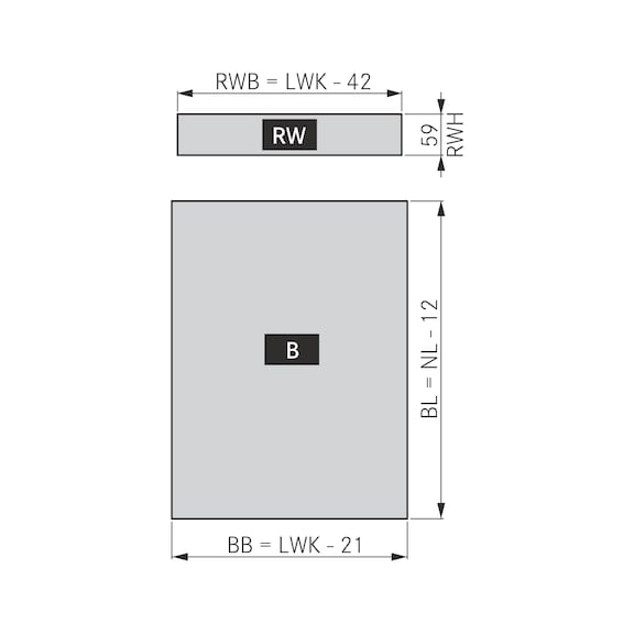 Vionaro H89 frame clear shape and 13 mm thin design - FRMSYS-VION-H89-GRAPHIT-NL500MM