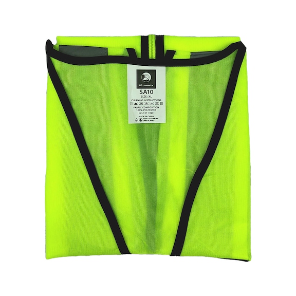Hi-vis vest with zipper and ID pocket - REFL VEST LIME WITH ID HOLDER XL
