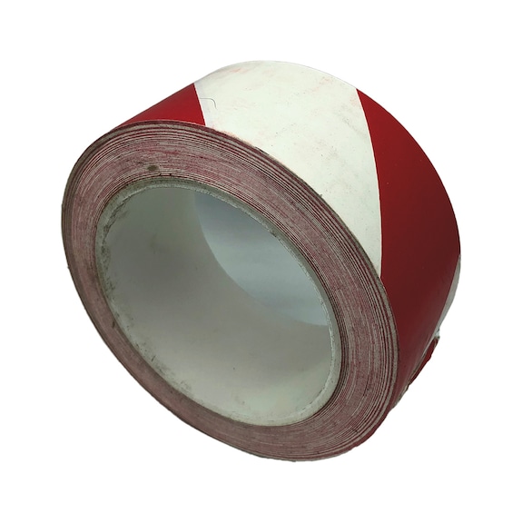 Hazard warning adhesive tape COBA - HAZDWARNADHTPE-RED/WHITE 50MMX33M