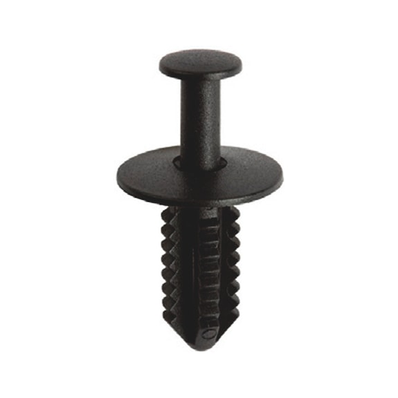 Plastic expanding rivet without cap, with multiple slits - WHEEL ARCH CLIP