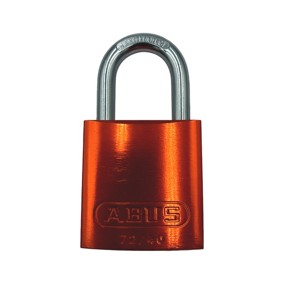 Padlock ABUS aluminium - PADLOCK-72/40-ALU-630-K-WAY-ORANGE