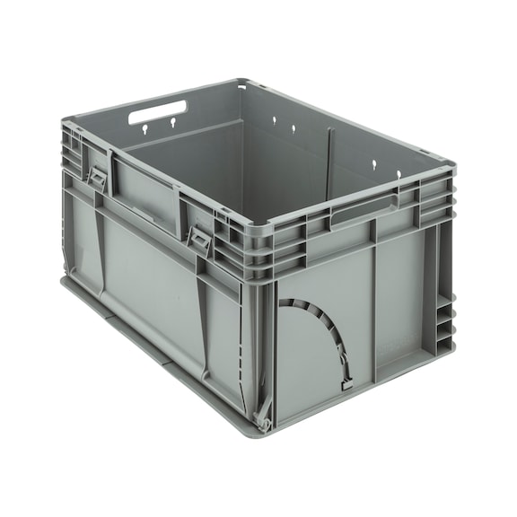 Bo&icirc;te de stockage W-KLT 2.0 - W-KLT2.0-6429-XXL-RAL7037-405X605X290MM