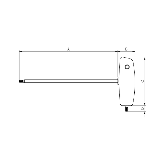 AERZETIX T-Schlüssel – 5 Mm Sechskant, 150 Mm Lang, Aus Cr-V-Stahl