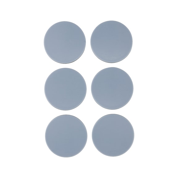 M&ouml;belgleiter rund zum Ankleben mit PTFE-Gleiter - MOEBLGLEIT-RUND-SK-PTFE-D25X1,5MM