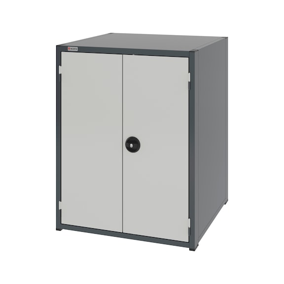 Système d'armoire à portes à rabattement 12.8 : 805x770 mm - WNGDRCAB-12.8-H1035-2SHLF-RAL7035