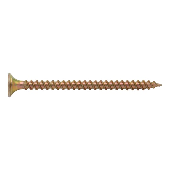 Double Bugle Head Screw, Steel, Zinc Plated Yellow, Fine Thread, Collated, Type H Steel, Zinc Plated Yellow, Fine Thread, Collated, Type H - 1
