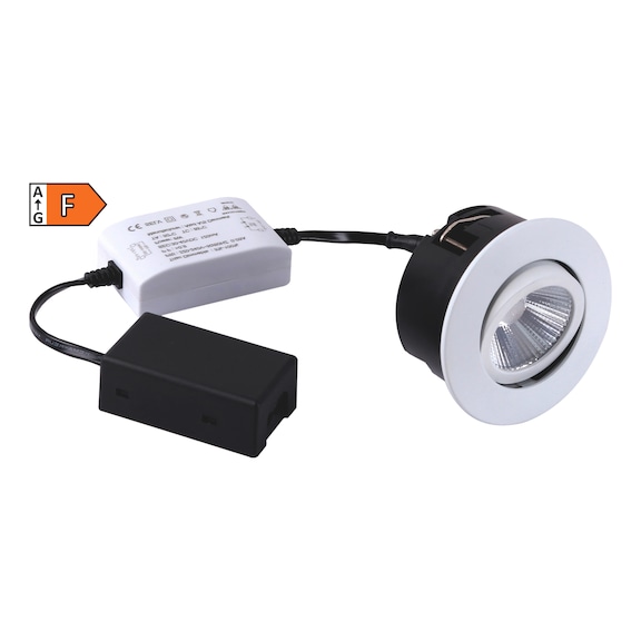 Lav indbygnings LED Downlight 510 lm - DOWNLIGHT LAV 230V RUND 510LM RUND HVID