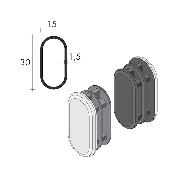 Portacanna Attwood Standard Series – 15 Gradi, Con Guarnizione E Tappo Nero – Acciaio Inox - Foto 2