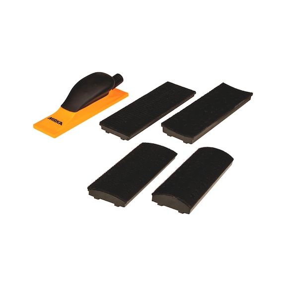Bloc de ponçage manuel, assortiment/jeu Kit Mirka avec extraction 5 pièces - SANDINGBLOCK-MIRKA-8391520111-70X198MM