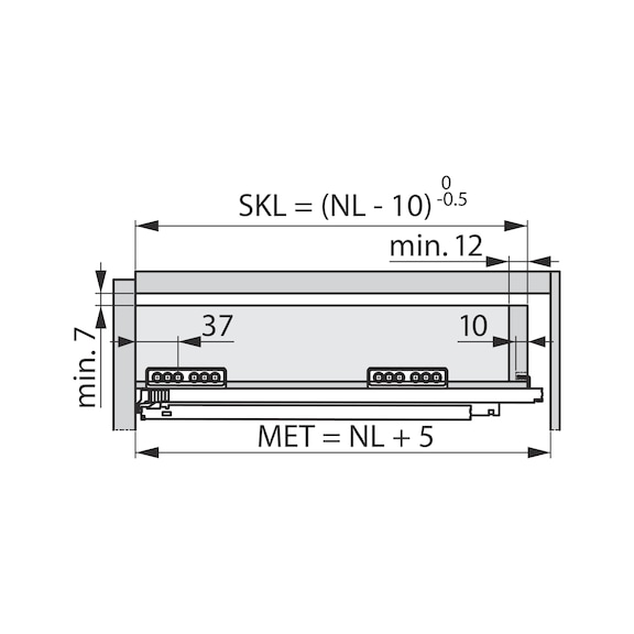 Estrattore Completo PK ST PO 250 700 Guida Telescopica Soft - Foto 10
