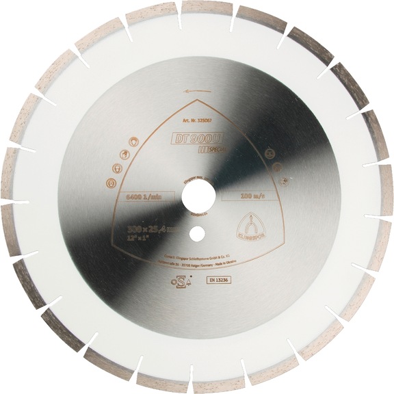 Disque diamant Klingspor DT 900 U Special - DIADDISC-KLINGSPOR-325100-10X3-D350