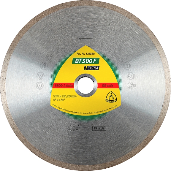 Disque diamant Klingspor DT 300 F Extra - DIADDISC-KLINGSPOR-325359-7X1,6-D180