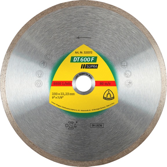 Diamond cutting disc Klingspor DT 600 F Supra