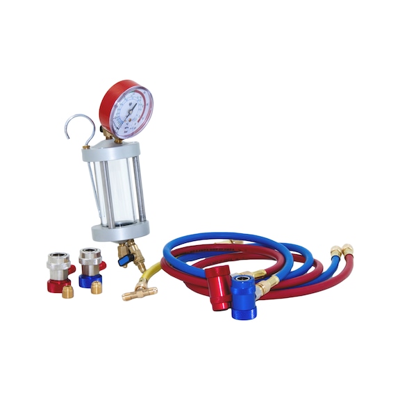 Testcilinder  Voor koudemiddelen R134a en R1234yf  - KIJKGLAS-R134A/1234YF-ZONDER-TOEBEH