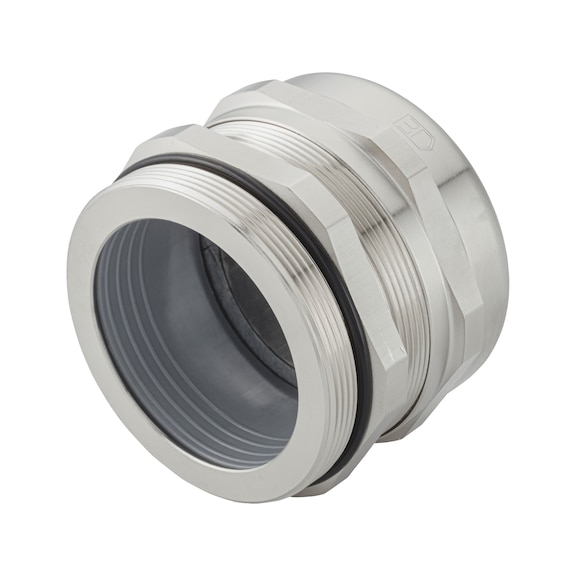 Brass, metric, EMC cable gland in accordance with EN 60423/EN 62444 - CBLGLND-BRS-(E2J)-EMC-W65-M63X1,5