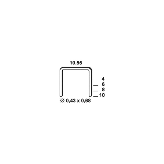Agrafes acier série VZ 10,55 mm pour charpente, couverture, bardage