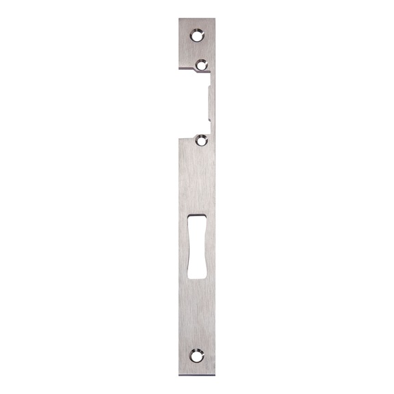 Striker plate for tubular frame mortise locks RR02, E-opener - LOKPLT-EINSTESHLO-TF02-ES-DIN/R-L-A2-MAT