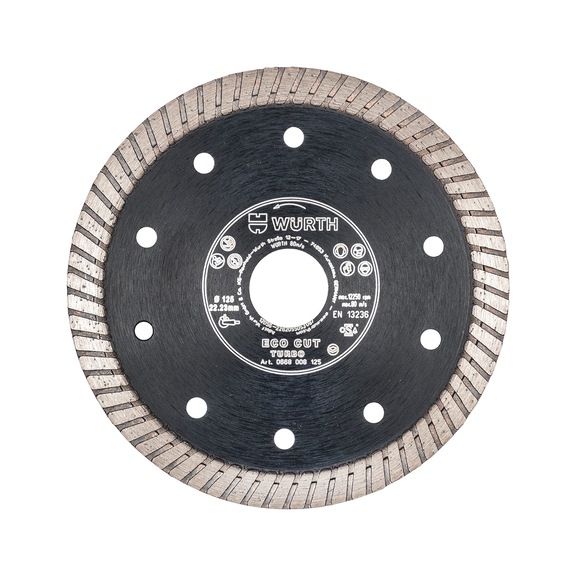 Diamond cutting disc, closed  Eco Cut Turbo 