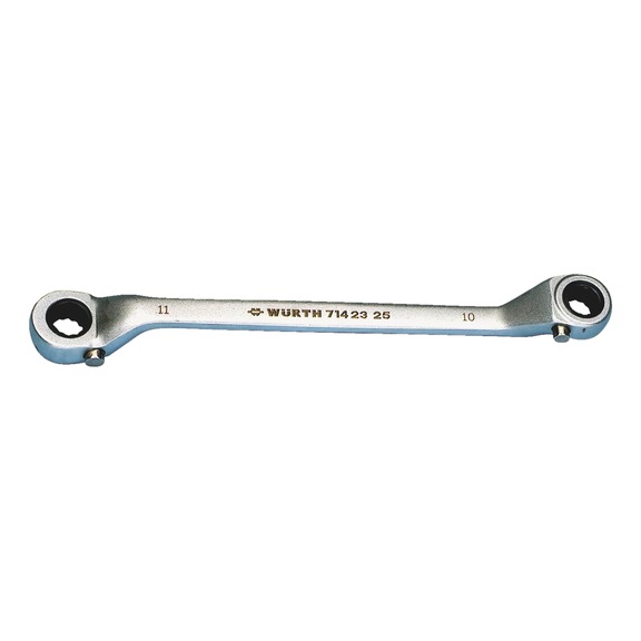 Uniweld 70074 Offset Ratchet Wrench - 1/4 & 3/16 Square Opening, 3/8 & 5/16 Hex - HVAC/R Tool