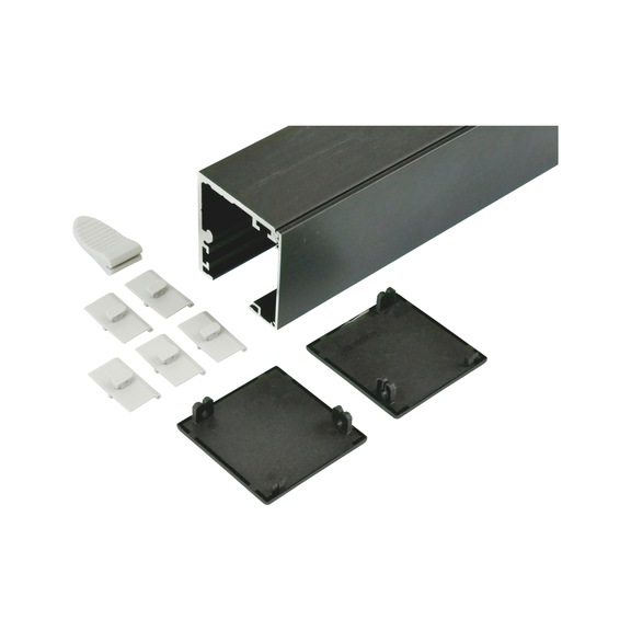ABILIT runner set for wooden and glass doors - GUIDRL-SET-(SLIDDR-ABILIT)-WM-BLCK-2000