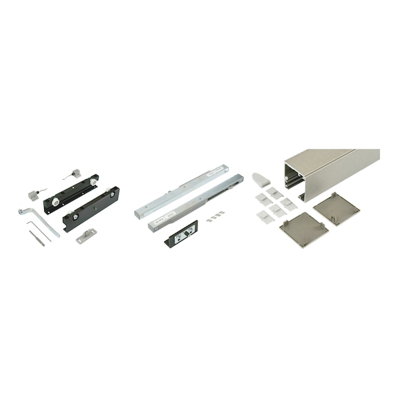ABILIT 120-H interior sliding door fitting set for ceiling mounting for wooden doors - SLIDDRFITT-ABILIT120HD-WD-80-A2-3000