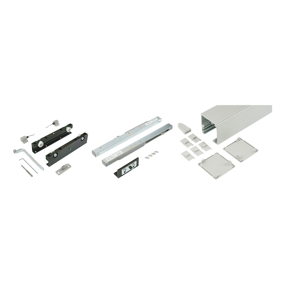 ABILIT 120-H interior sliding door fitting set for ceiling mounting for wooden doors - SLIDDRFITT-ABILIT120HD-WD-80-SI-3000
