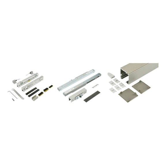 ABILIT 120-G interior sliding door fitting set for ceiling mounting for glass doors - SLIDDRFITT-ABILIT120GD-WD-80-A2-2000