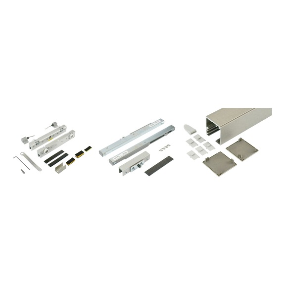 ABILIT 120-G interior sliding door fitting set for wall mounting for glass doors - SLIDDRFITT-ABILIT120GW-WD-80-A2-3000
