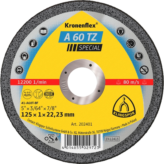 Cutting disc Klingspor A 60 TZ Special - CUTDSC-KLINGSPOR-351259-XLOCK-D115-1