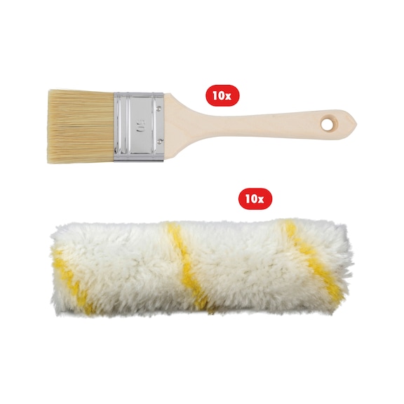 Kit di pennelli piatti e rulli per termosifoni 20&nbsp;pz