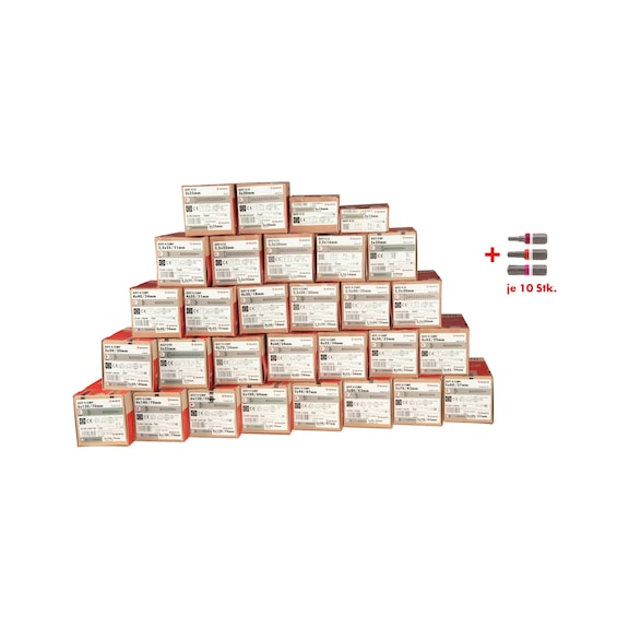 ASSY 4 steel zp carpenter prof set 16,030 pcs - SCR-SORT-CS-WO-PROFI-16030PCS