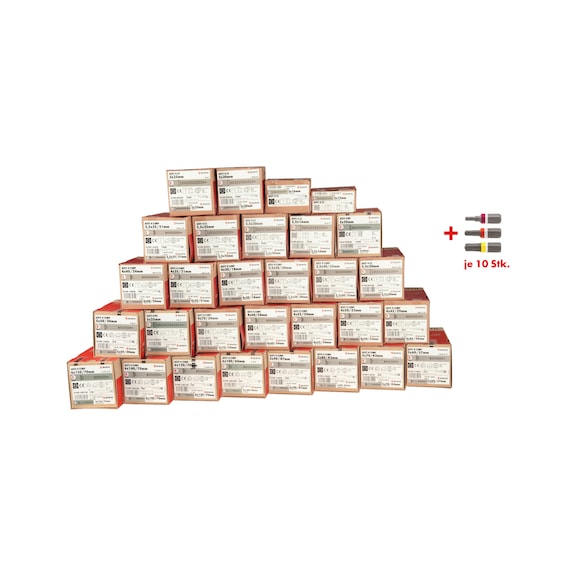 ASSY 4 CS steel zn-pl. RW cs head set 16,030 pcs - SCR-CS-WO-SET-16030PCS