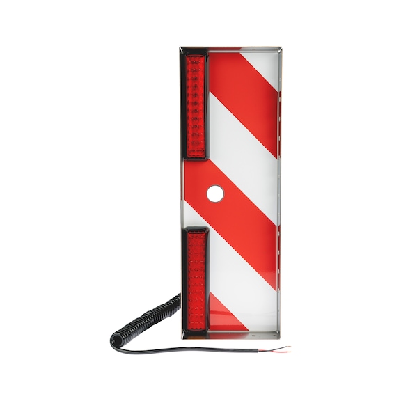 Valopohja, varoituskyltti LED-sivuvaloilla, ylileveä kuorma/kuljetus Marianne - YLILEVEÄN VALOPOHJA PUNAINEN TAKA, VASEN