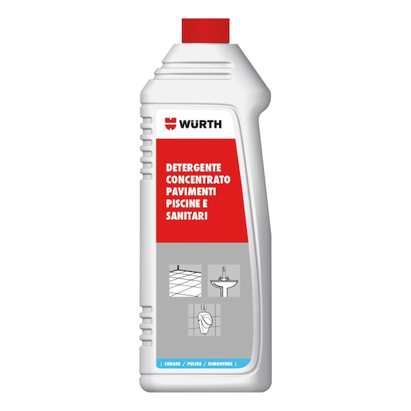 Detergente pulizia superfici e sanitari - DETER-CONC-PAVIMENTI-PISCINE-SANITARI-1L