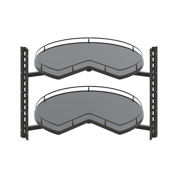 Kit carrousels pour meuble d'angle VS COR Wheel Pro 3/4 - CARSLFITT-KIT2-3/4FLOOR-PR-ANTHR-800