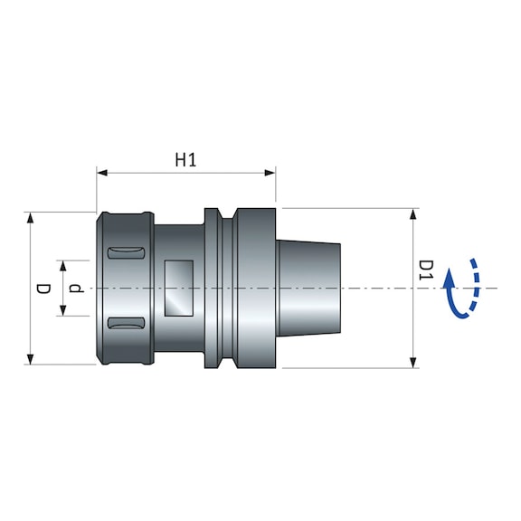 CMT Spannfutter Mit ER32 Präzisions-Spannzange – HSK-F63 Schaft, Linksdrehend