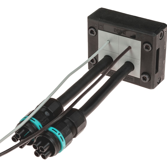 Clamping frame for rubber modules - CABLE-ENTRY-CLEAT-PA-BLACK-2X2