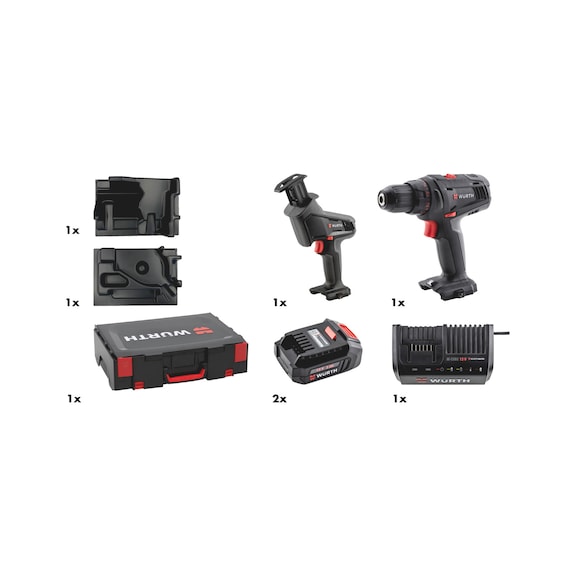 M Cube Säbelsäge und Bohrschrauber Sortiment - SAEBELSAE-AFS 12-SHRBR-AS 12-SET-8TLG