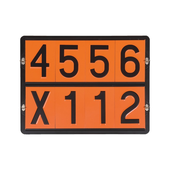 ADR flip sign with exchangeable plates - WARNMRK-DANGERGOODS-(25FIGURES)-400X300