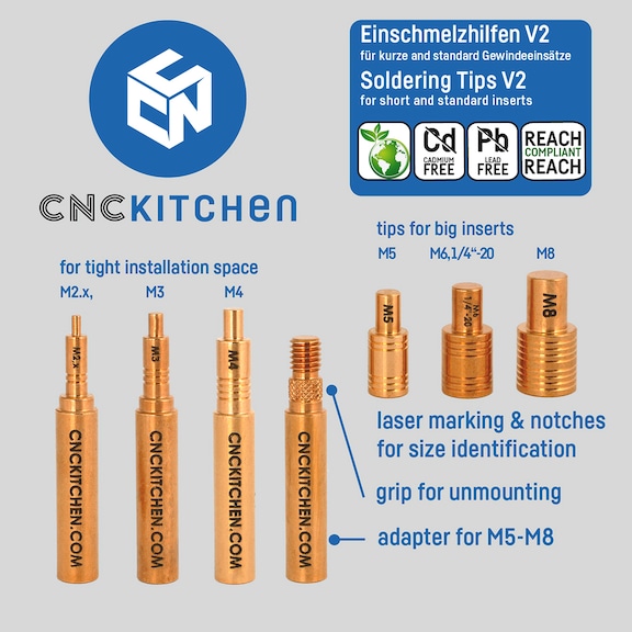 Einschmelzhilfe Weller Original CNC Kitchen für den 3D-Druck - 1