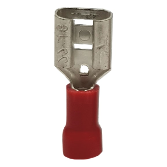Flat plug-in sleeve, insulated - FLPLGINSLEV-RED-FEM-PREINSU-4,8X0,8