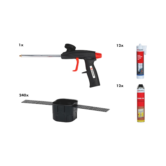 Flush-mounted connector box set 265 pieces - INSTL-EL-SET-APPSKT-FMO-265PCS