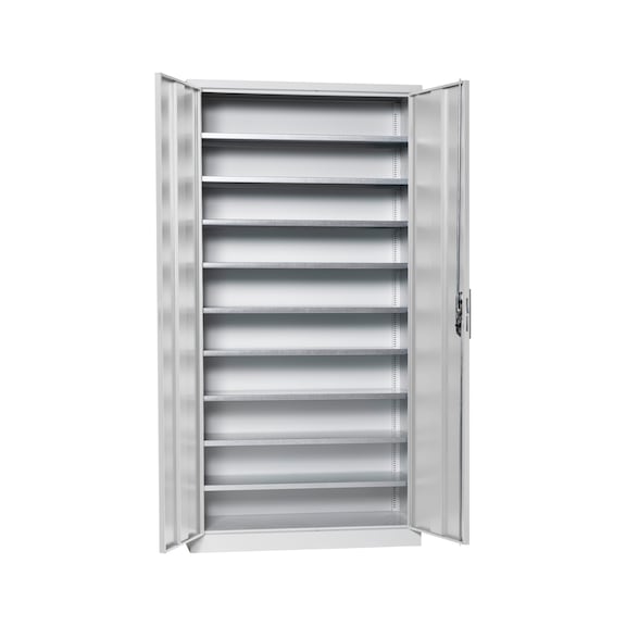 Wing door cabinet, depth 420 mm - WNGDRCAB-STRG-SLB-FB415-RAL7035