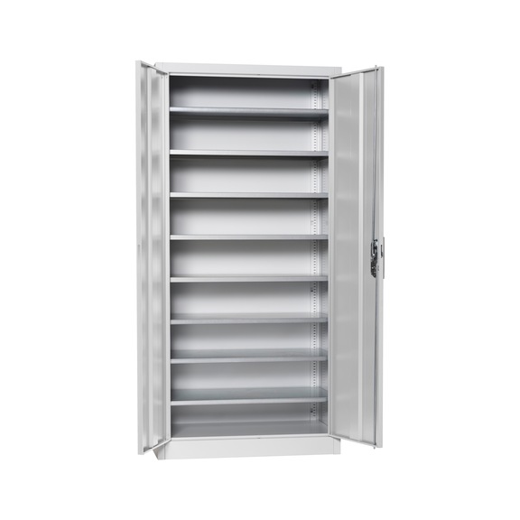 Wing door cabinet, depth 500 mm - WNGDRCAB-STEEL-SLB-FB522-RAL7035