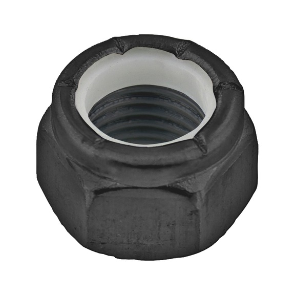ASME B18.16.6 steel GR.N2 plain - NUT-HX-NYL-INS-NE-GRA-(PL)-3/8_16