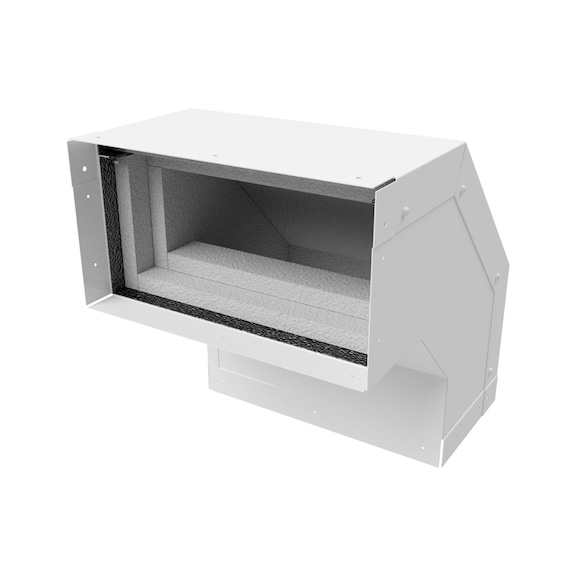 E90 fire protection duct outer corner - EXCRN-FP-F.FPDCT-E90-WHTE-2X45°-160X100