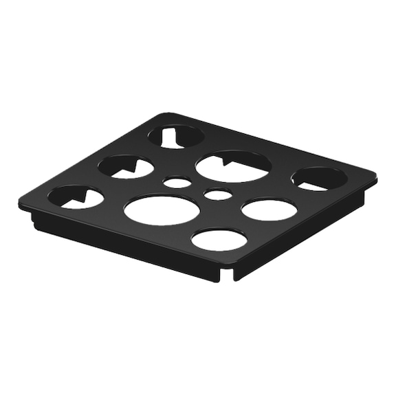 Deckel f&uuml;r Ordnungsbox ADD Box - DECKEL-ADD-BOX-KST-M-1X1-GELOCHT-SCHW