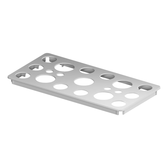 Lid for ADD Box organiser box - LID-ADD-BOX-PLA-M-2X1-HOLE-GREY