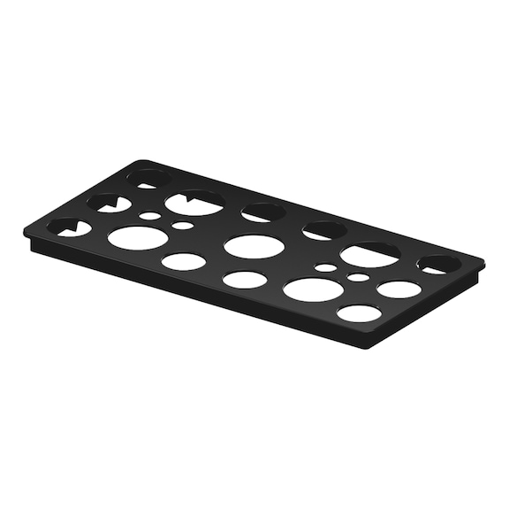 Lid for ADD Box organiser box - LID-ADD-BOX-PLA-P-2X1-HOLE-BLACK