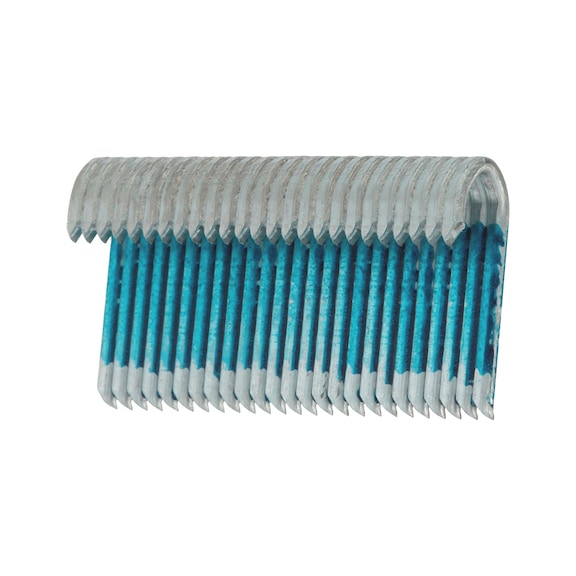 Demi crampillons galvanis&eacute;s 50&micro;m r&eacute;sin&eacute;s en bande 0&deg; - DEMI-BANDE-40MM
